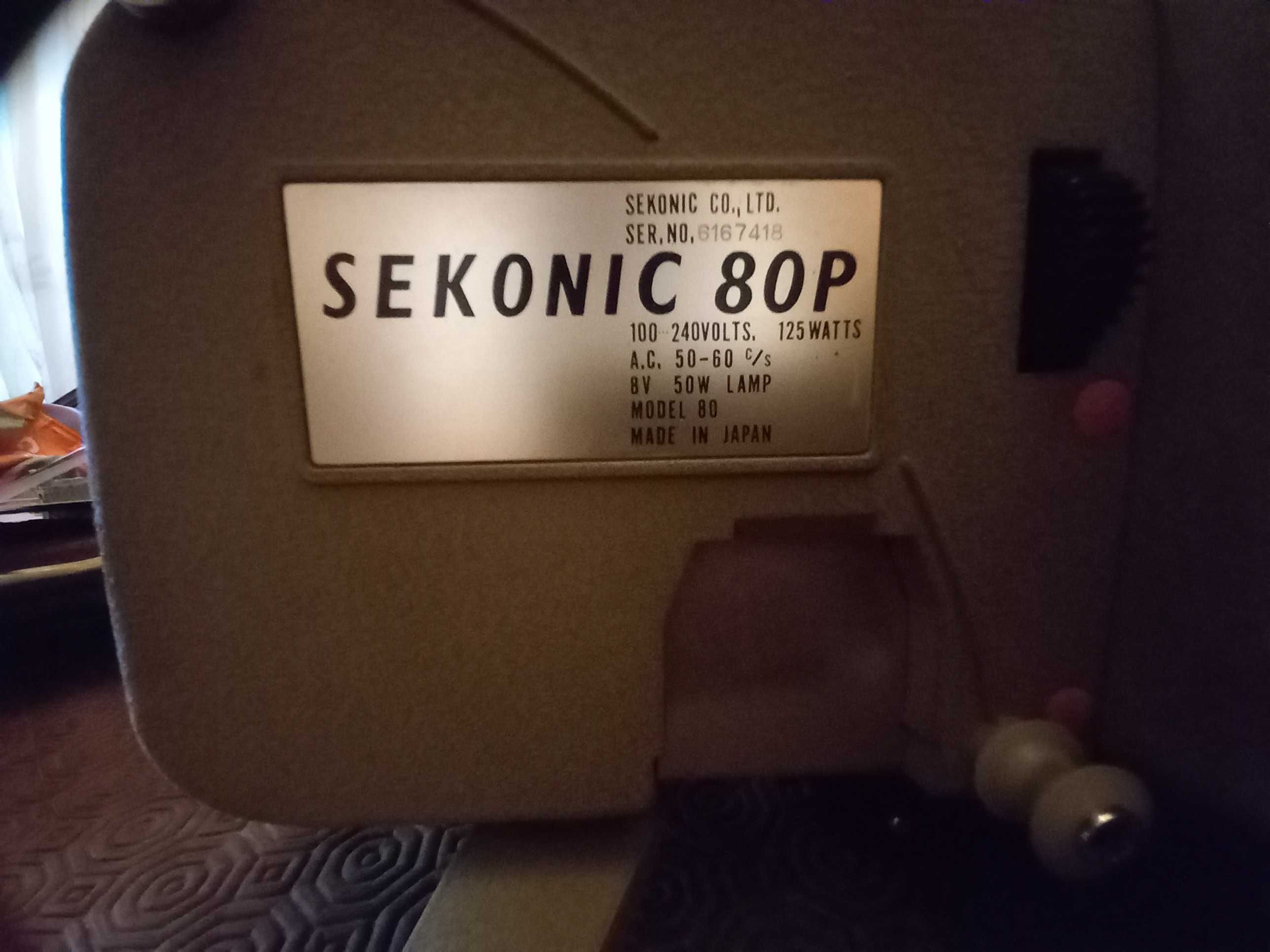 Projetor de filmes SEKONIC 80 P, Made in JAPAN