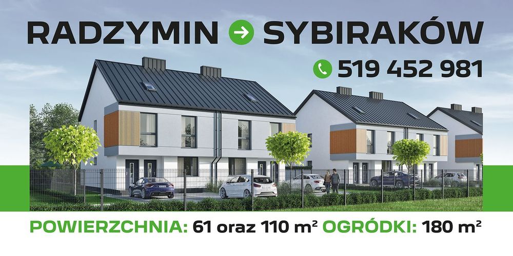 GOTOWE  mieszkanie  61.68 m2. Duży ogródek 100 m2 !!!