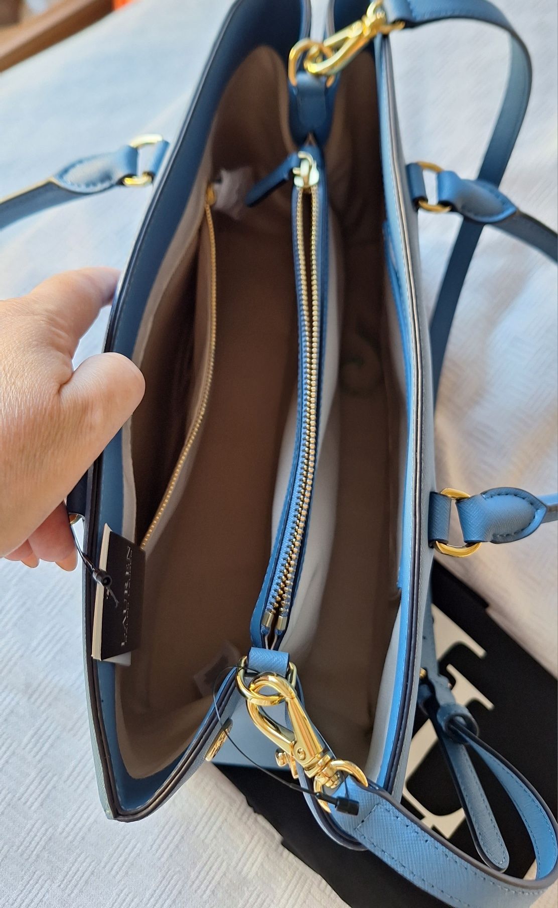Ralph Lauren elegancka torebka skóra