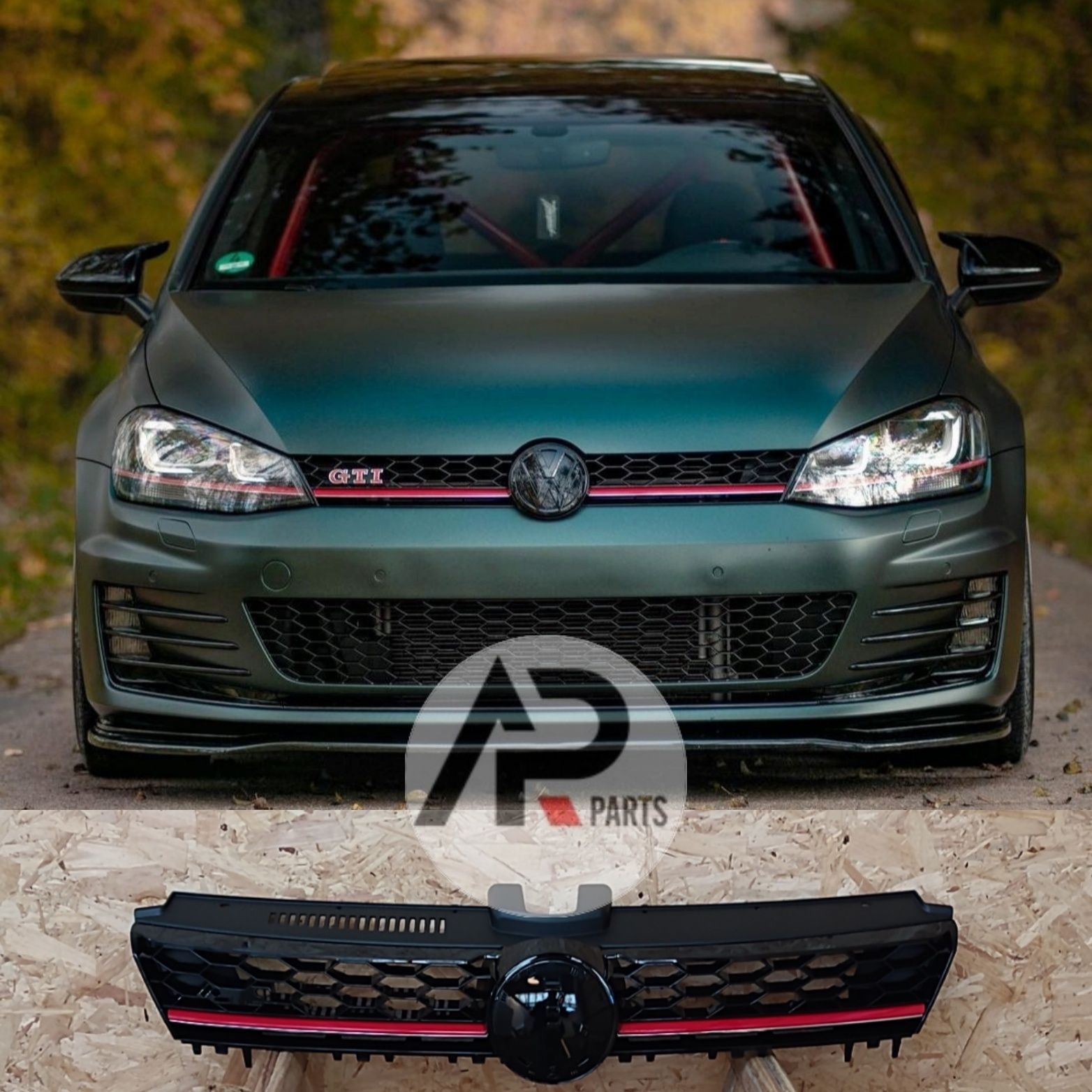 VW Golf 7 VII Grelha GTI Preto brilhante