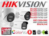 IP камера 2/4Mp Hikvision DS-2CD1327G2-LUF 10 1T 47 микрофон ColorVu