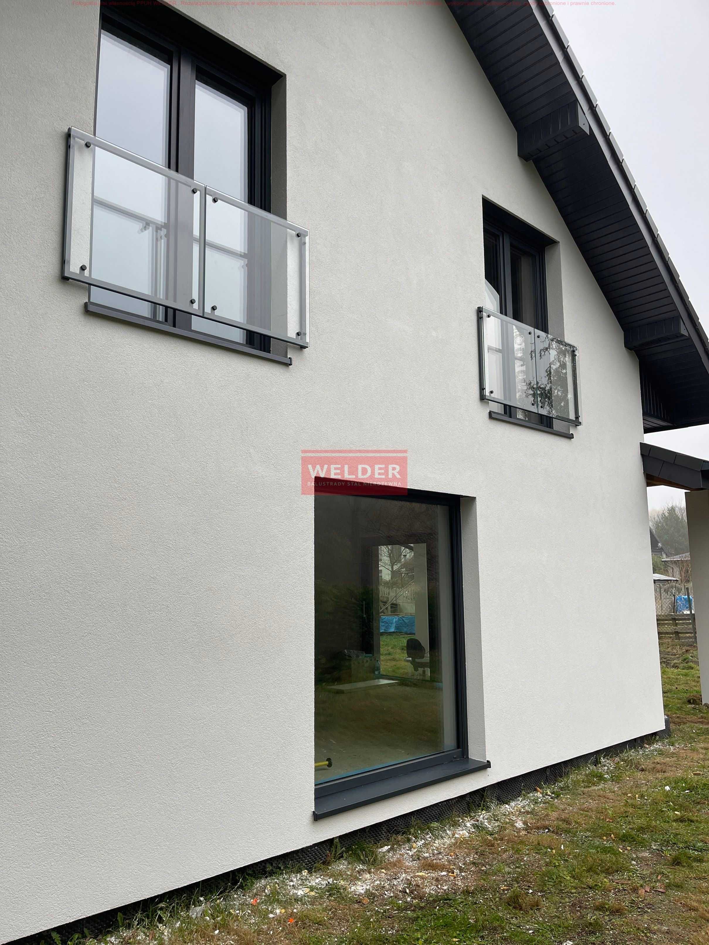 Balustrady Balustrada Harfa Loft Szklana Nierdzewna Antracyt