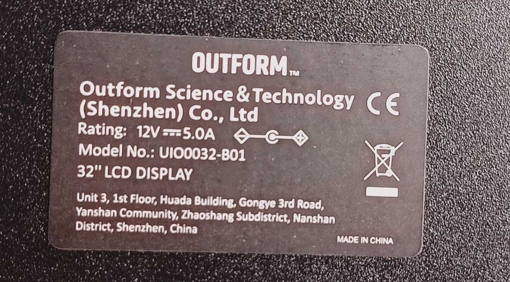 Monitor multimedialny LCD 32” 1920x1080p z pilotem wbudowane głośniki