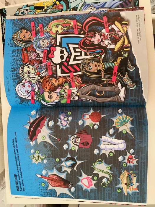 Gazetka z naklejkami Monster High