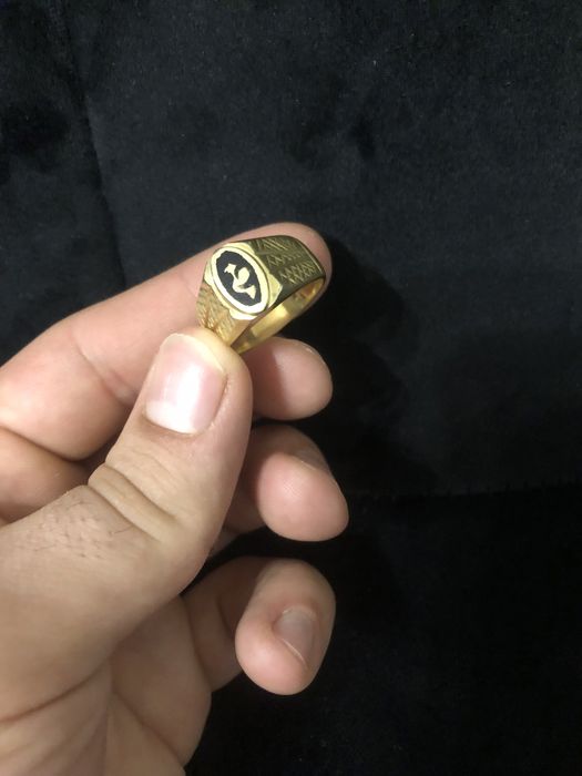 Złoty sygnet próba 750 18k rozmiar 22 - 9,5 gram