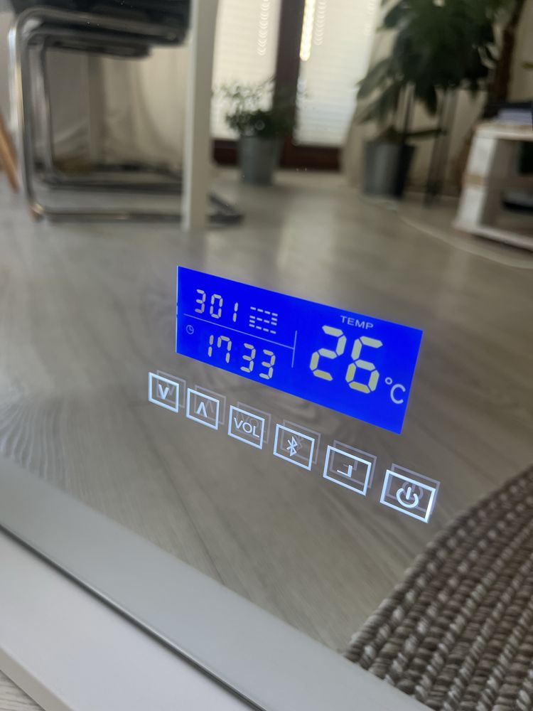 Lustro wizażowe do makijażu 80x60 ściemnianie bluetooth NOWE