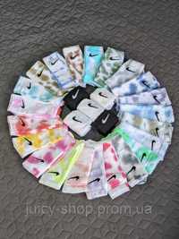 шкарпетки Найк tie-dye/носки Nike кольорові/носки найк тай дай/Найк