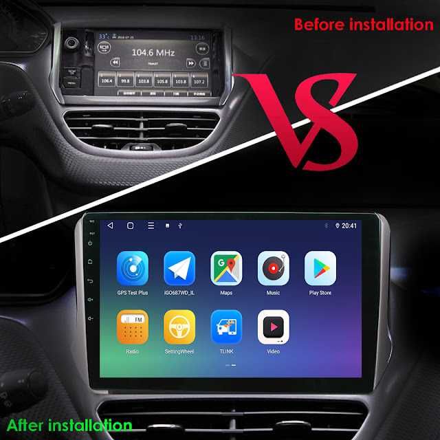 Auto-rádio 10.1" android Peugeot 208 e 2008 de 2012 a 2020