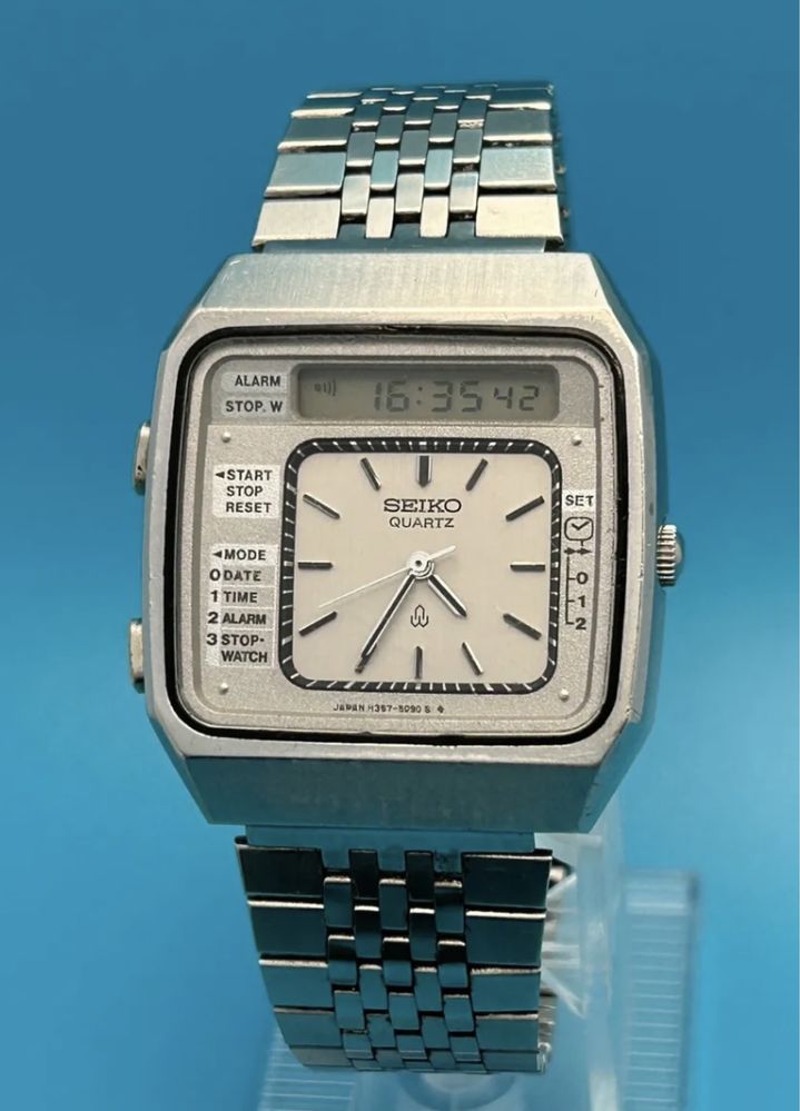 SEIKO  ANA-DIGI vintage zegarek CYFROWY LCD - 1980