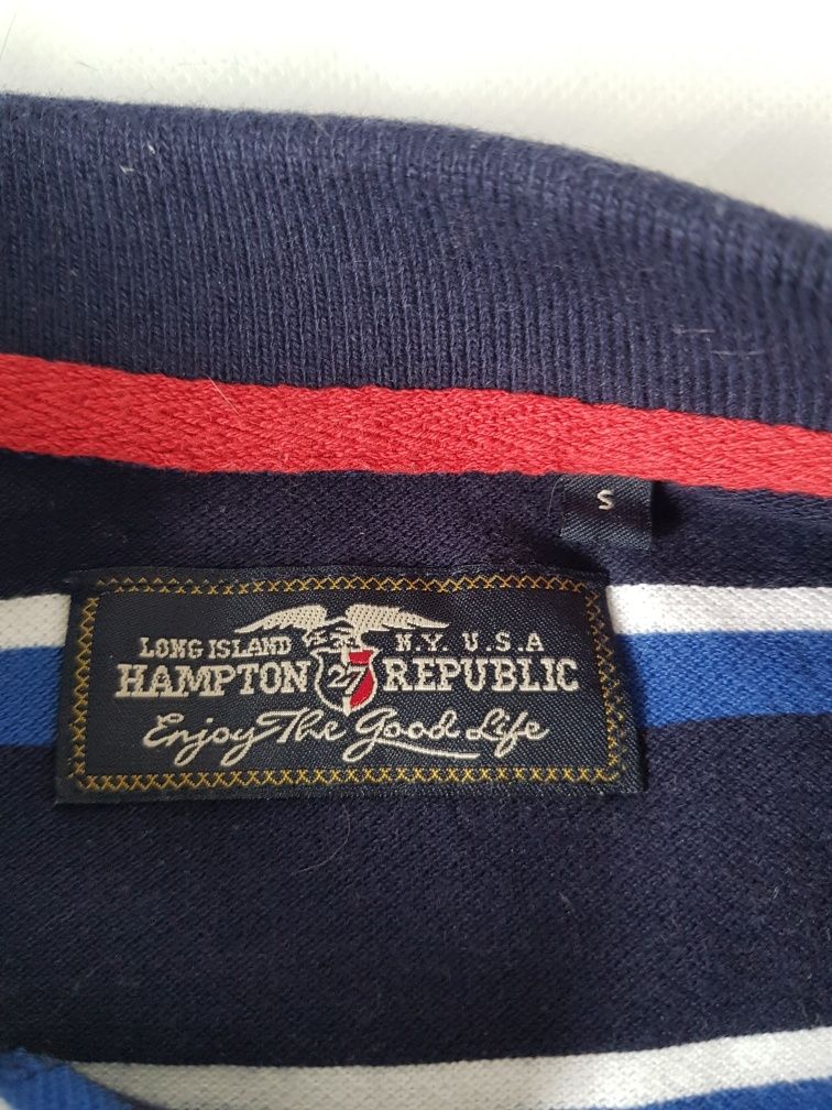 Koszulka polo w paski Kappahl Hampton Republic rozmiar S-M
