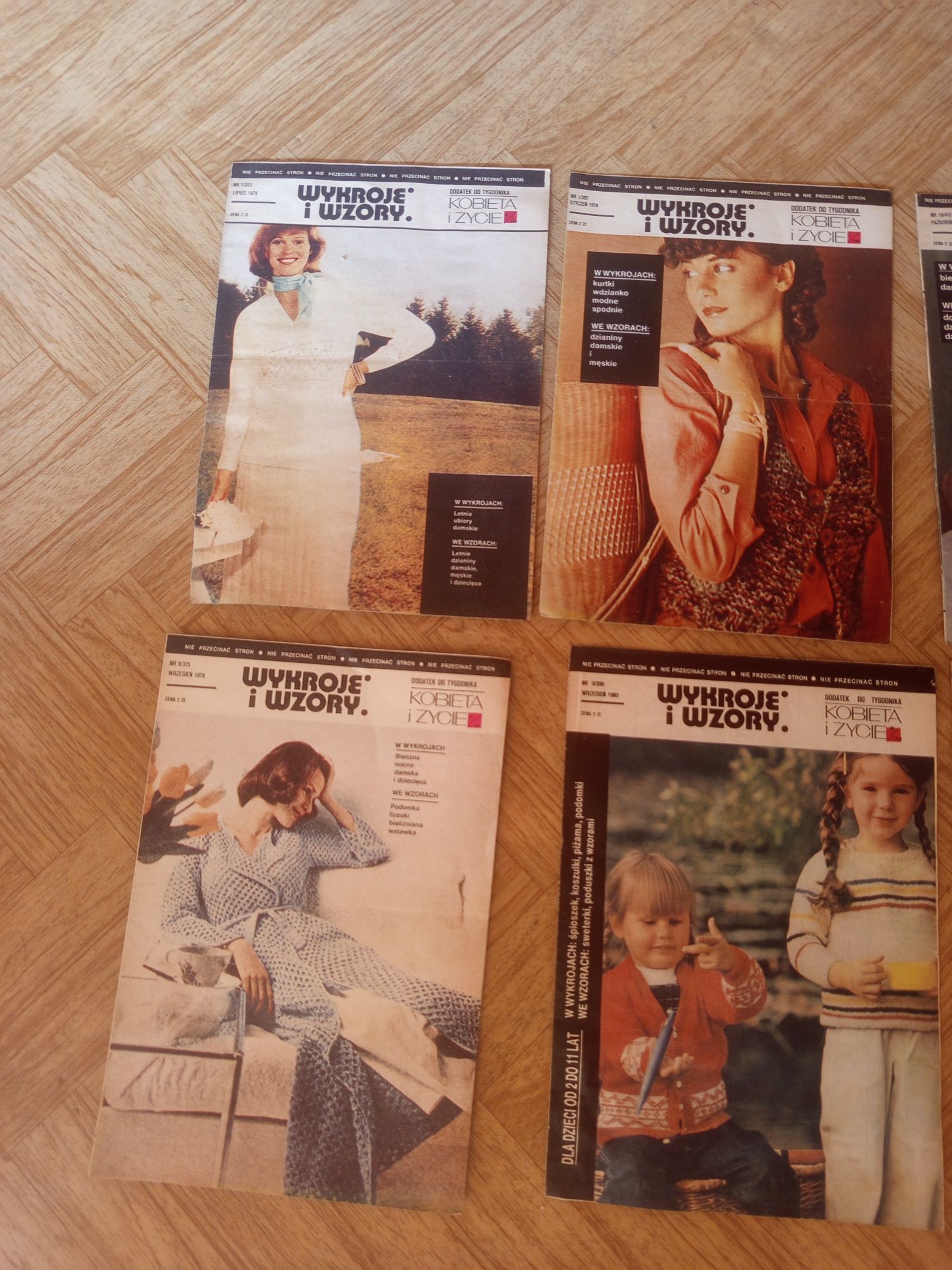Magazyn-  Wzory i wykroje, lata 80-te, zestaw 1