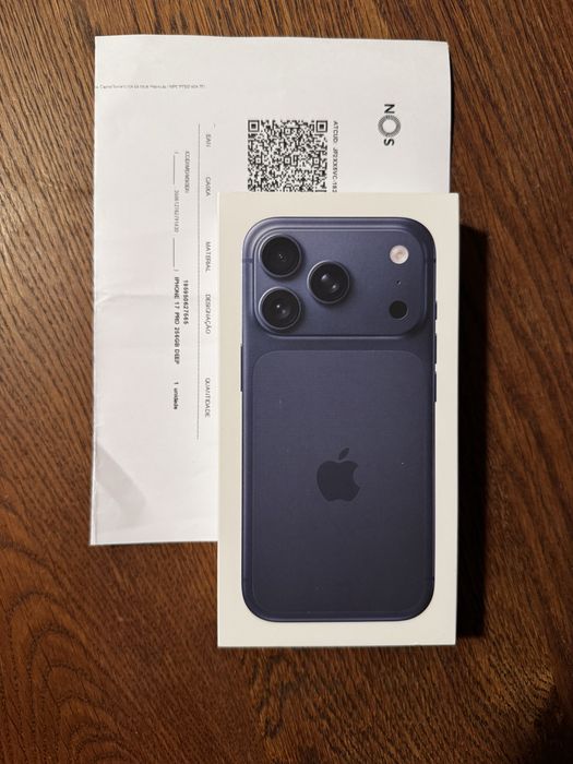 Iphone 17 pro 256GB Azul Novo na Caixa 1 ano de garantia Apple.