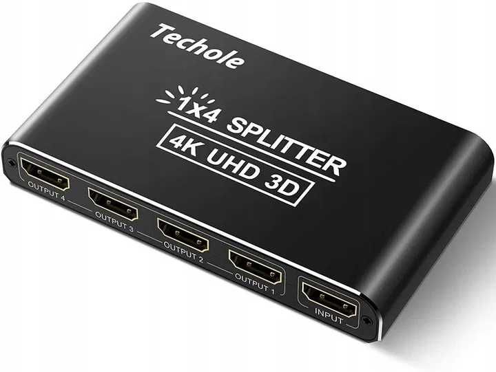 Splitter Techole HS104-BK rozdzielacz HDMI 1x4 4k