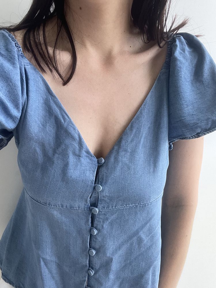 Блуза Zara, кофта, кофтинка, денім сорочка, блузочка Зара