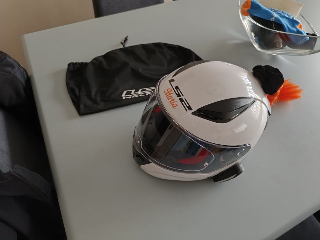 Capacete branco LS2 criança