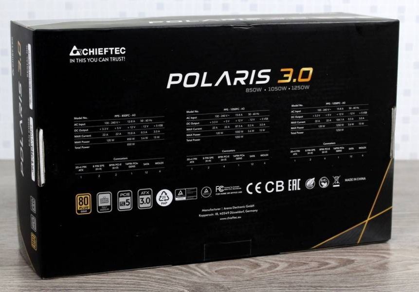 Блок питания Chieftec Polaris 3.0 (1050W) (PPS-1050FC-A3)