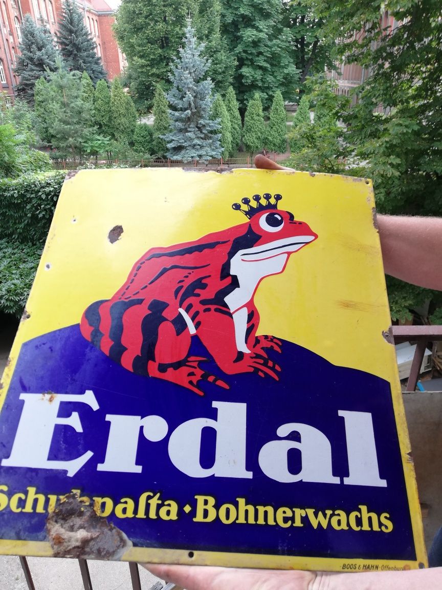 Stara reklama szyld emaliowana ERDAL