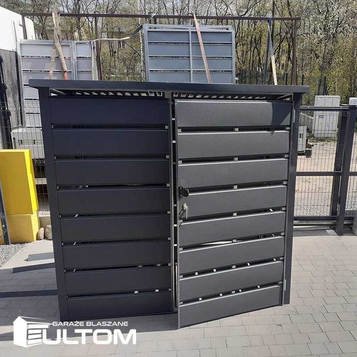 Wiata śmietnikowa panelowa ażurowa