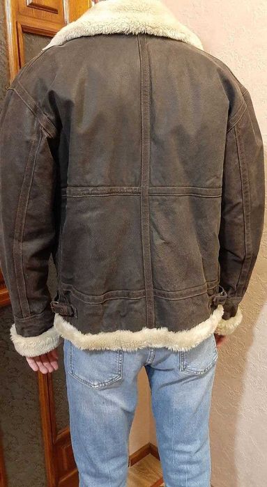 Дублянка чоловіча, куртка шкіряна зимова, дубльонка