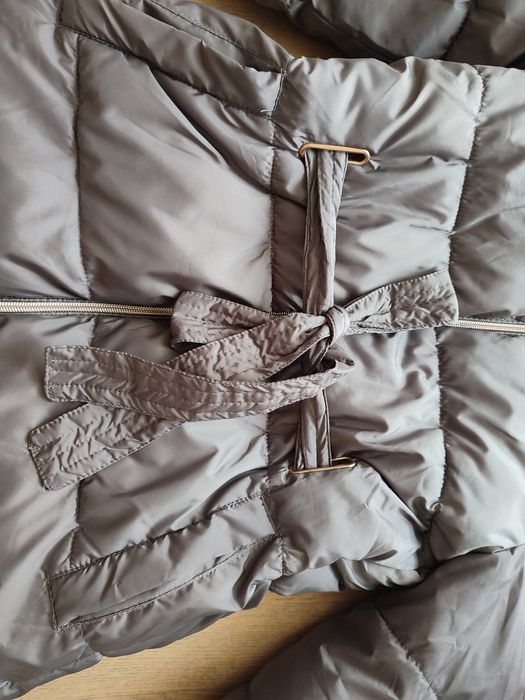 r140 Kawowa kurtka przejsciowa dziewczęca