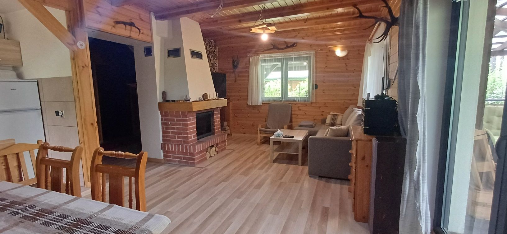 6 osób lub więcej  domek nad Jeziorem Kalwa gm. Pasym 50 m od jeziora