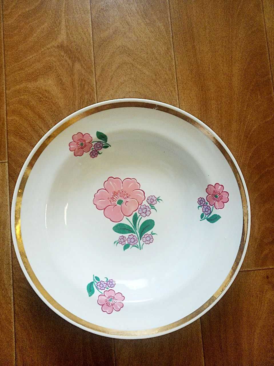 Тарелка глубокая с цветком суповая Vintage stories