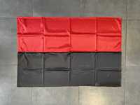 Червоно-чорний прапор-стяг ОУН-УПА 140х90 см атлас красно-черный флаг