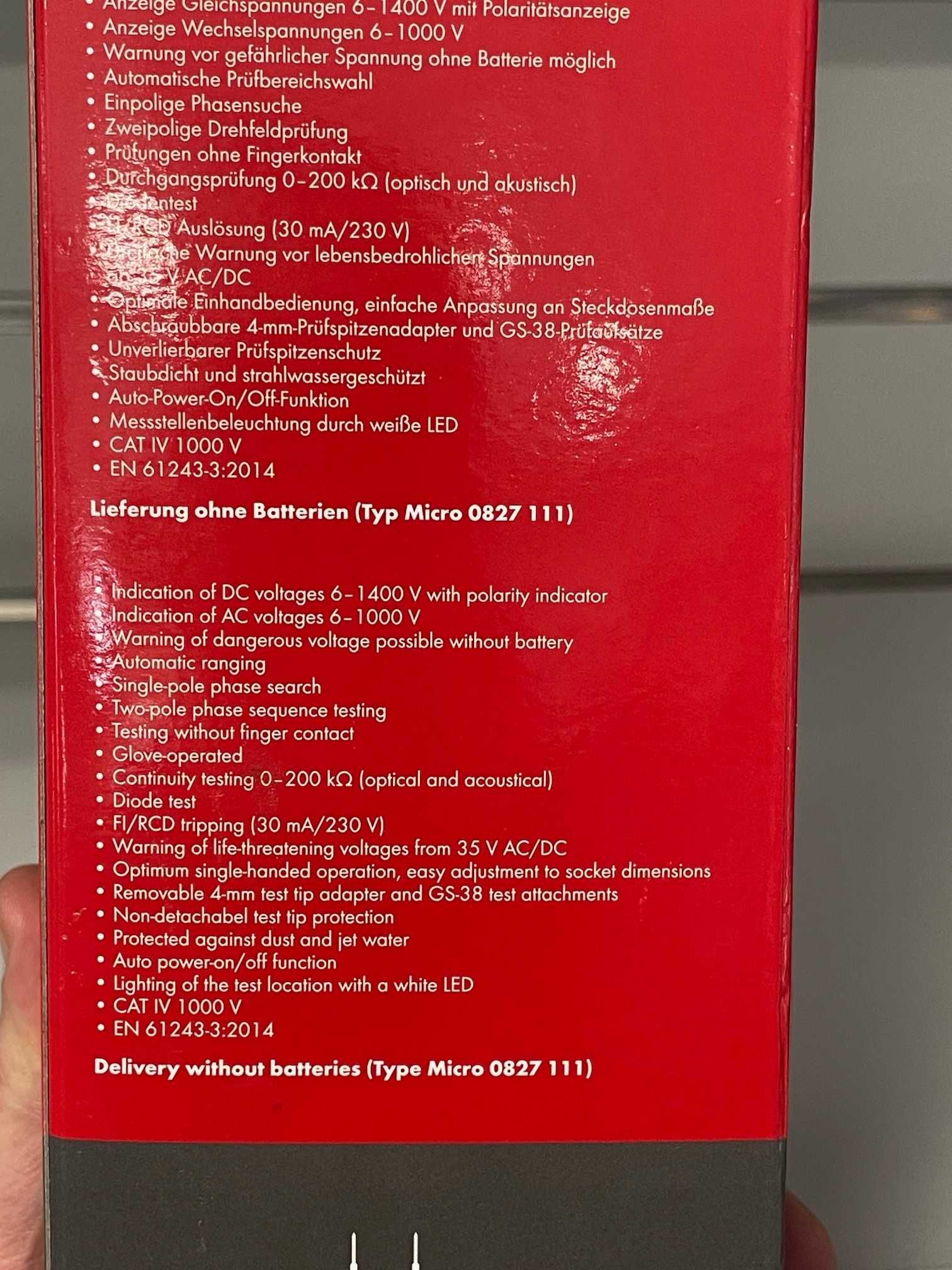 Wurth Multi-tester Pro II LED Dwubiegunowy tester napięcia z wyśw. LED