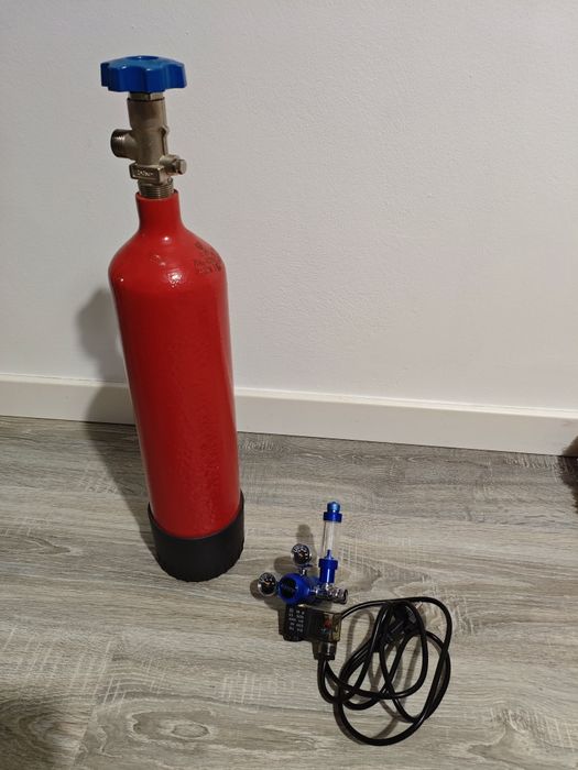 Kit CO₂ Aquario Accessories 2kg com regulador e eletroválvula