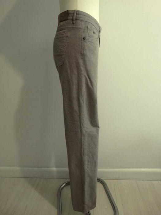 Spodnie Massimo Dutti Beżowe Bawełna Proste Nogawki Slim Fit L