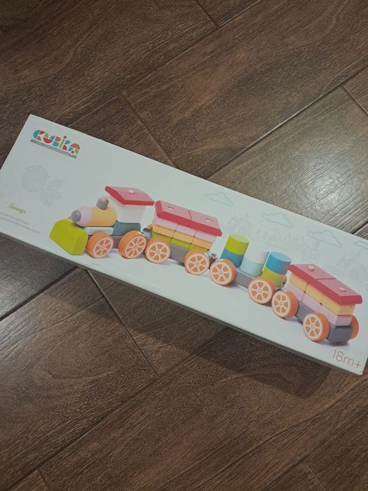 Новий дерев'яний конструктор Cubika Поїзд