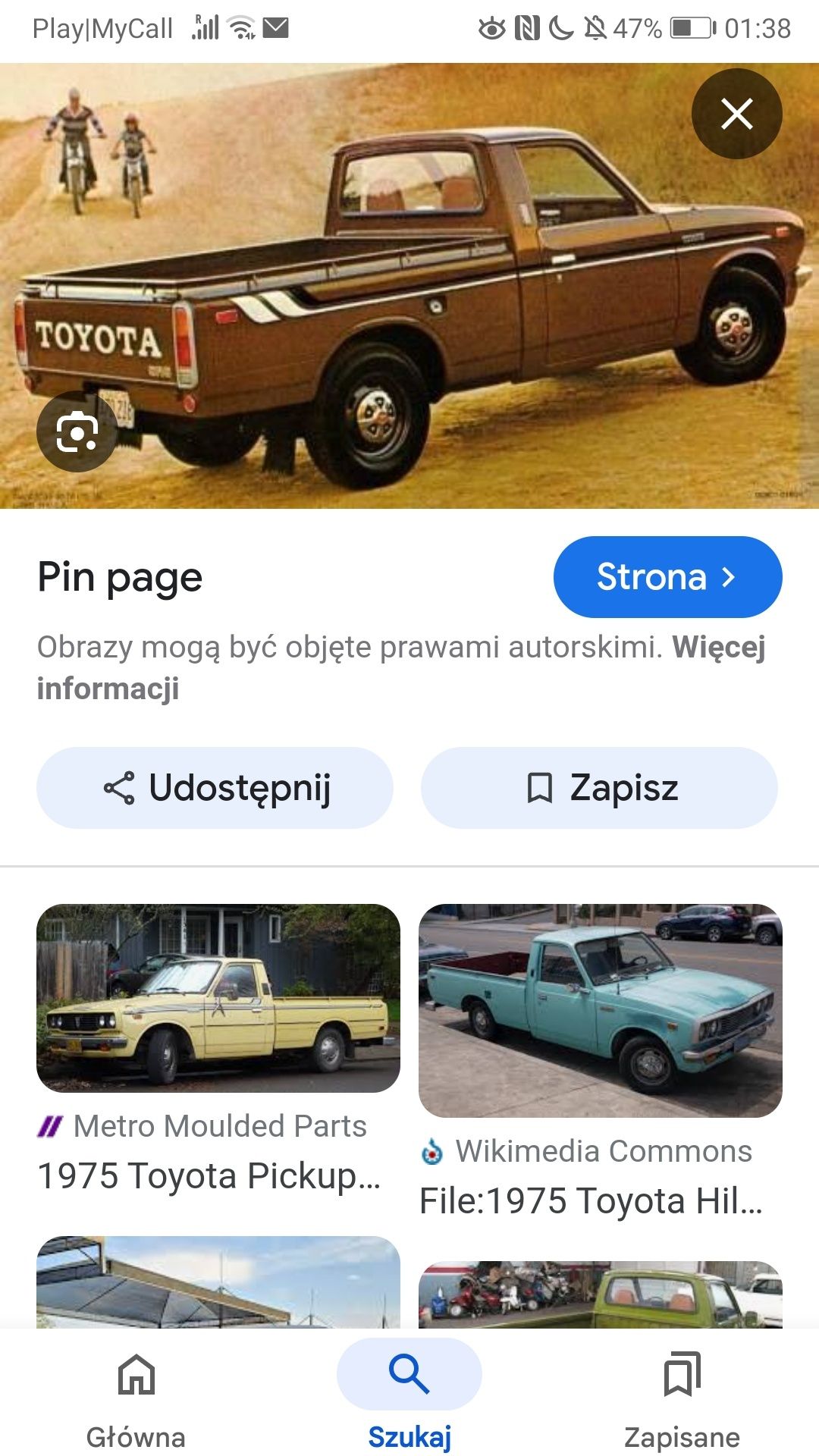 Toyota skrzynia ładunkowa paka pickup