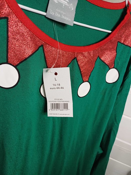 Різдвяне новорічне плаття сукня наряд помічниця санти ельф р. л-хл