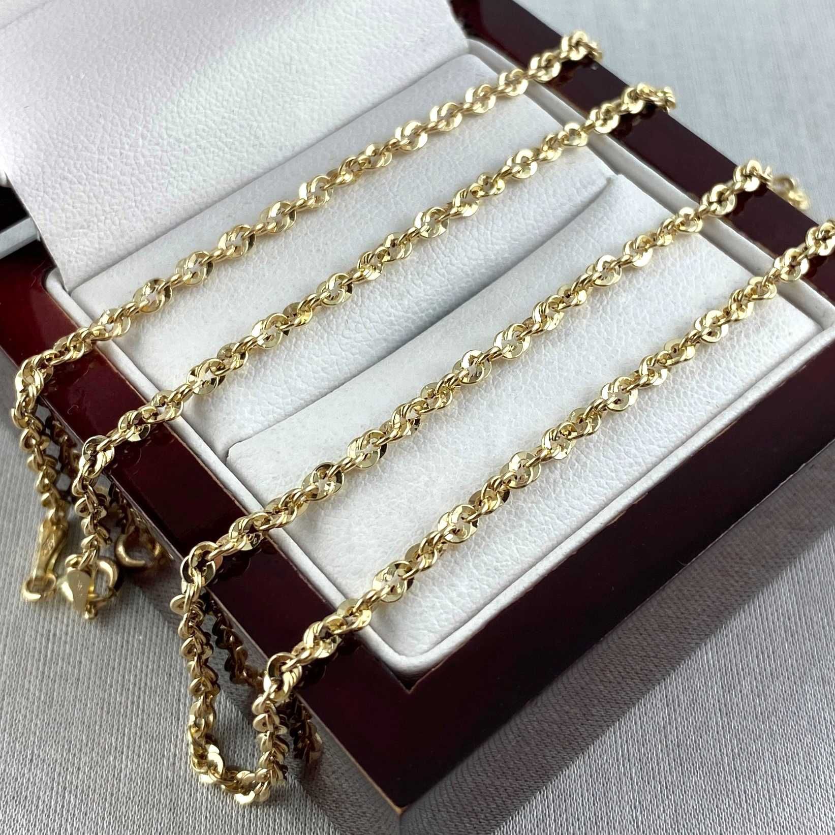 ZŁOTY łańcuszek splot IRYDIA 2,5mm PR. 585 (14K) długość 45 cm