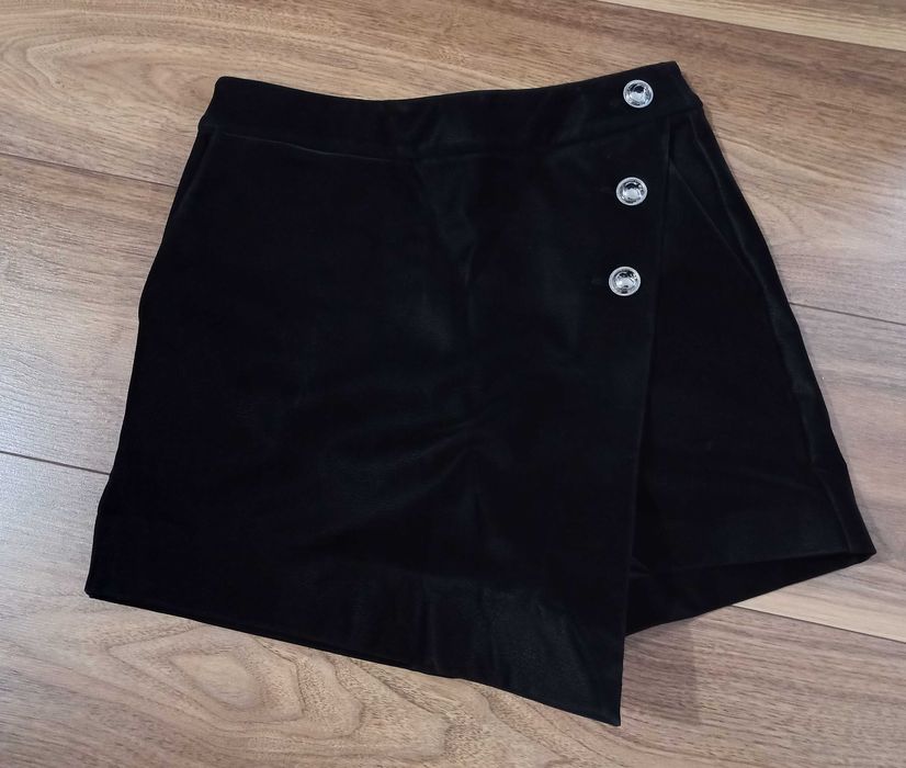 Spódnico-spodnie Guess imitacja skóry zamsz