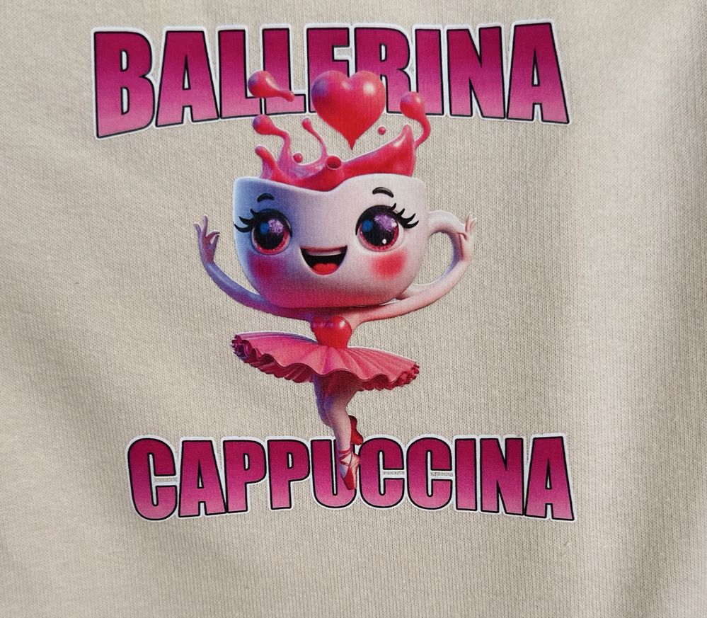 Bawełniany Dres Komplet dla dziewczynki Ballerina Cappuccina