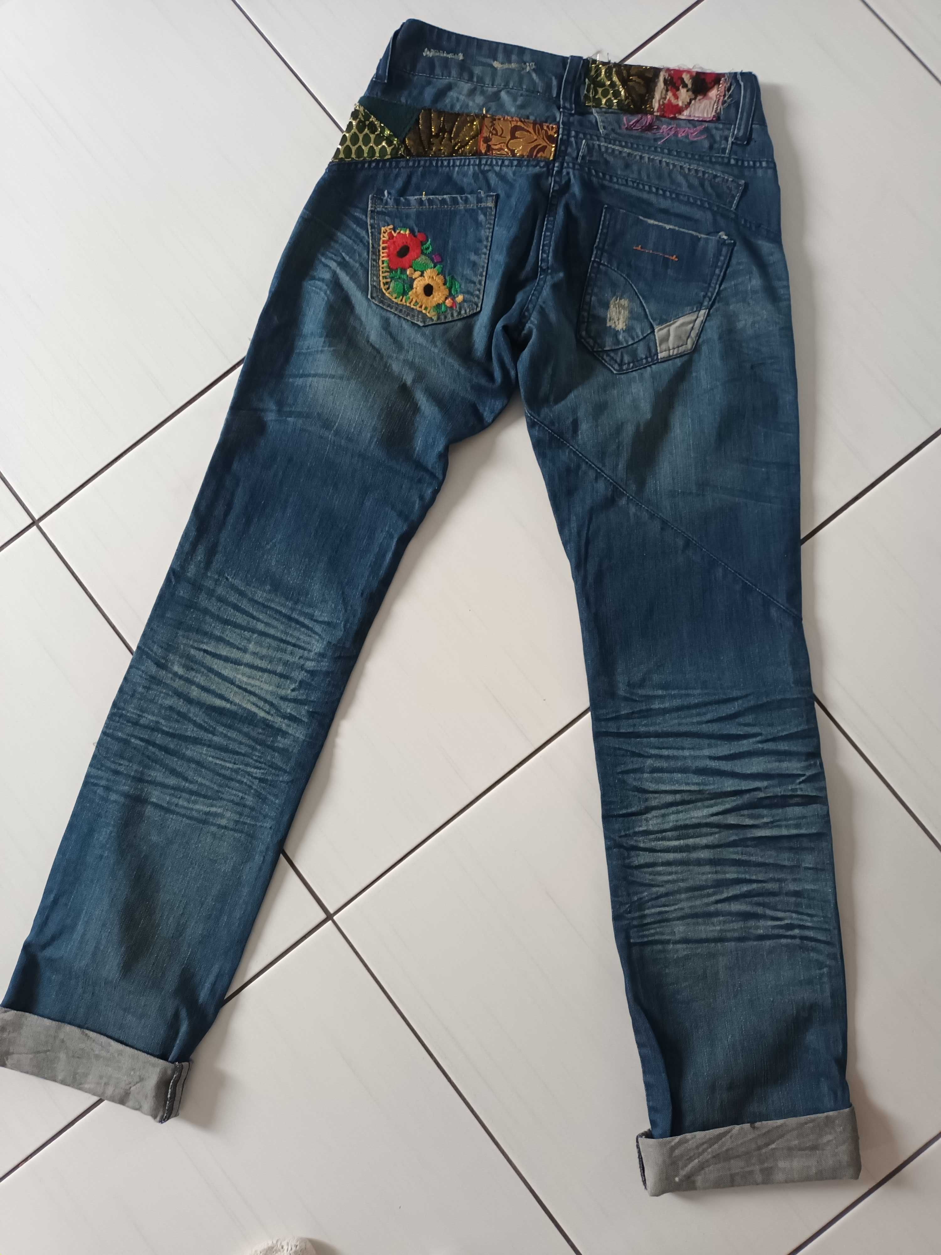 Desigual 34 xs spodnie jeans regular  fit