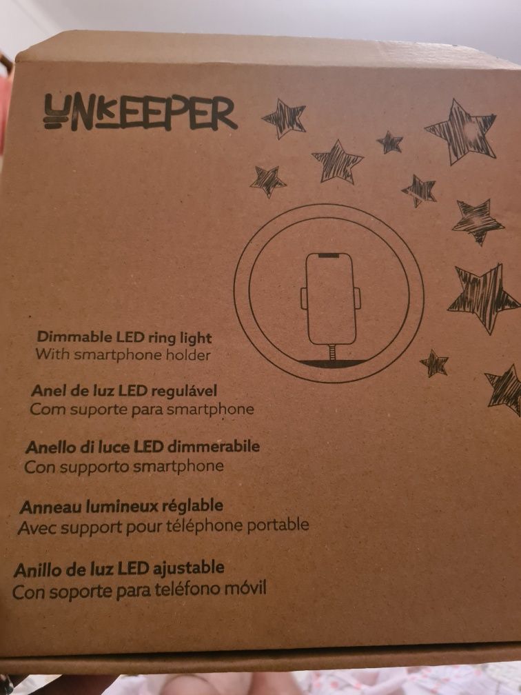 Mochila tik tokere anel de luz led para smartphone