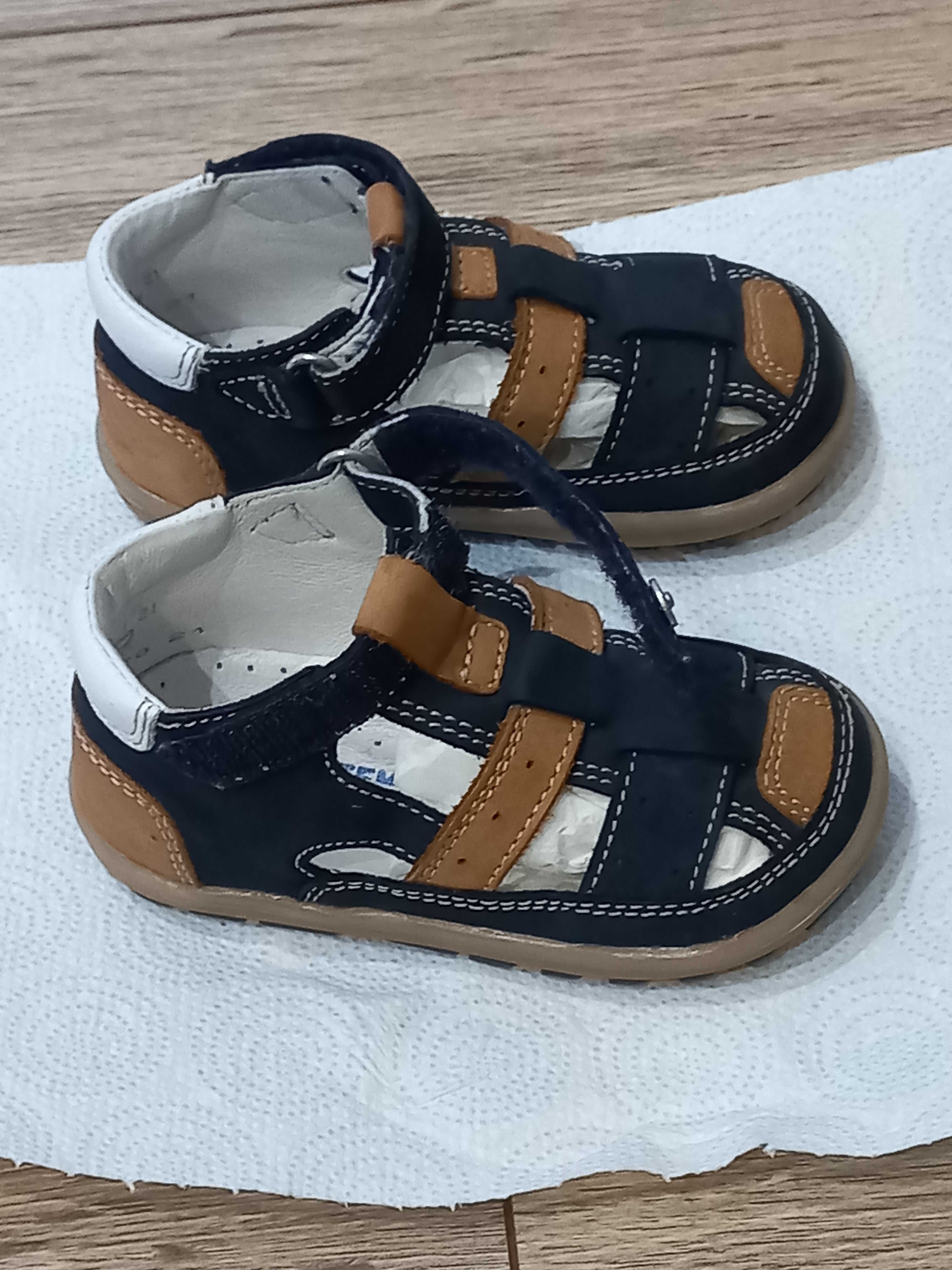 Skórzane sandały Bartek r 21/13,2cm stan idealny/jak nowe