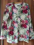 Bluza dresowa welurowa w kwiaty