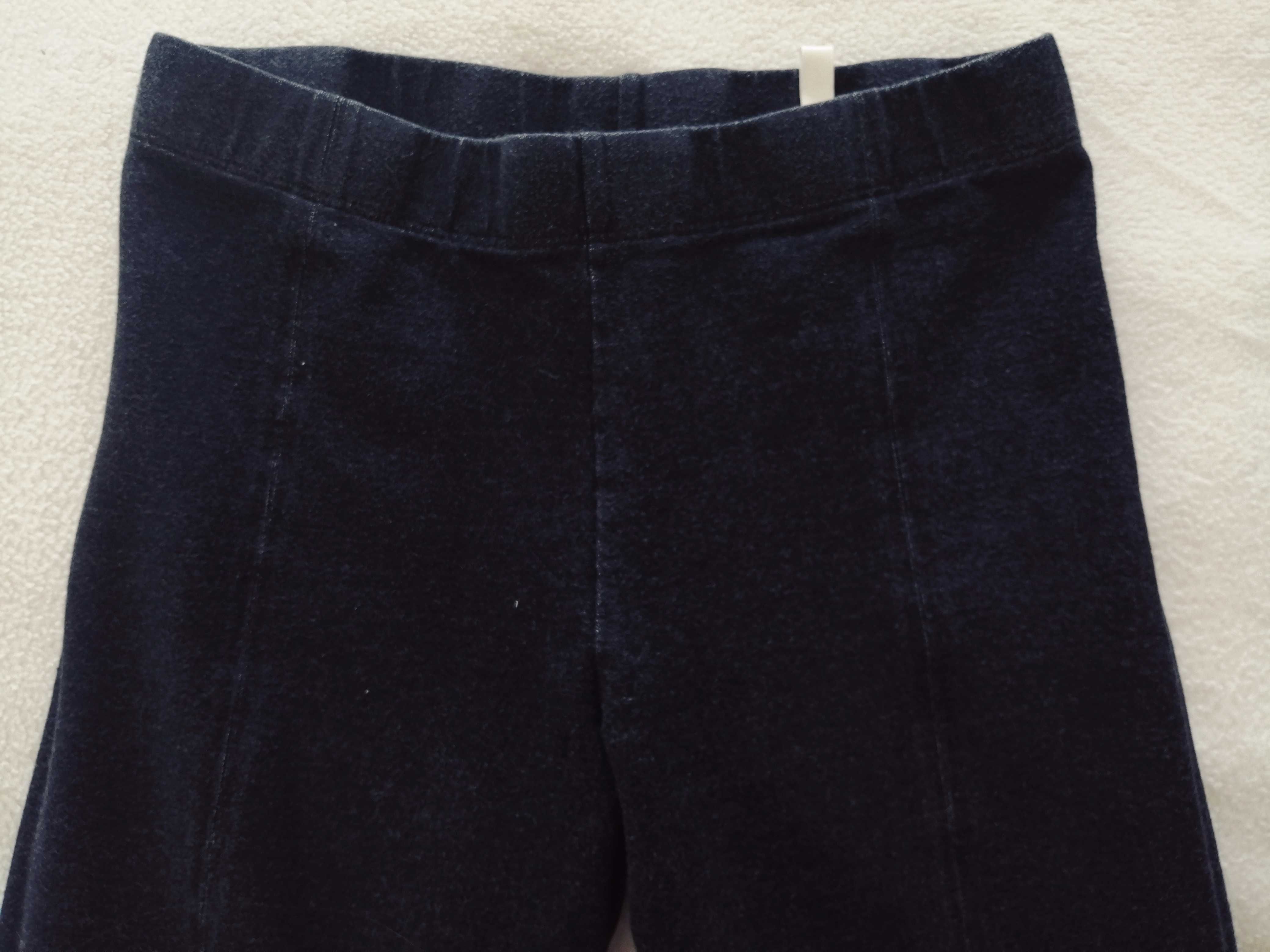 R. 158 H&M legginsy, spodnie, rurki, na gumce, granatowe