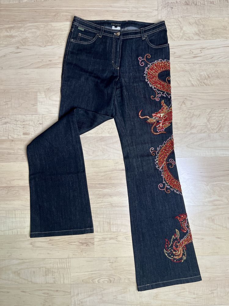 Джинсы Escada hand made Дракон джинси