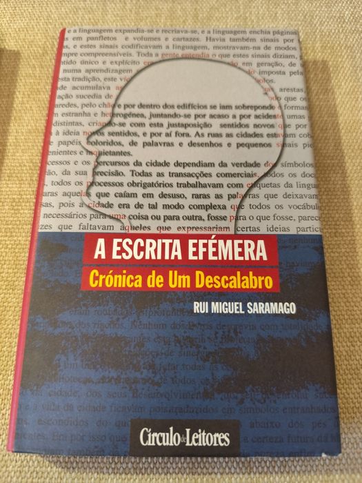 Livro A escrita efémera por Rui Miguel Saramago