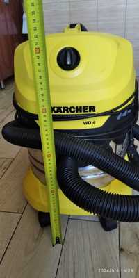 Пилосос Karcher WD-4 с баком із нержавіючої сталі в гарному стані