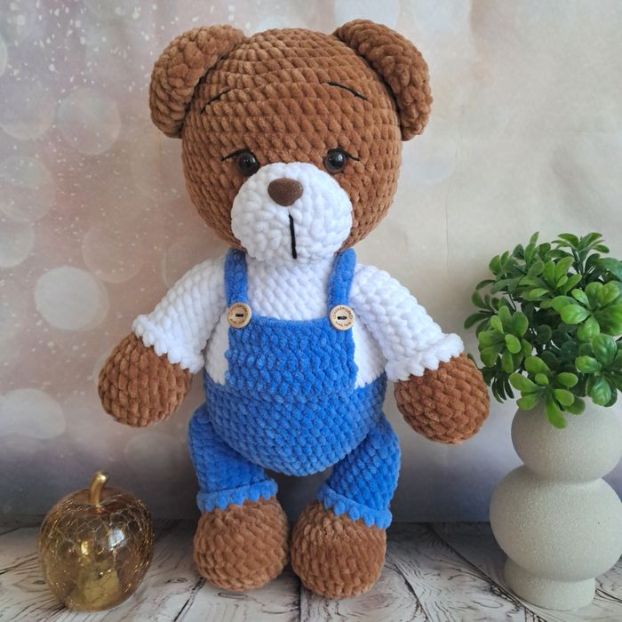 Miś na szydełku maskotka pluszak zabawka prezent handmade