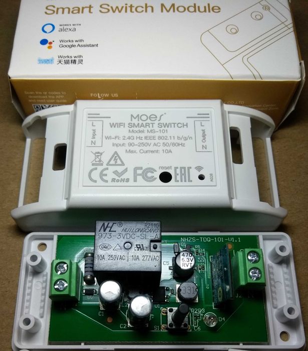 Wi-Fi Smart switch MoesHouse с таймером, Alexa и Google Home