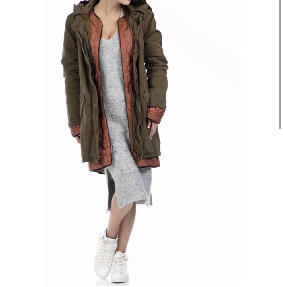 Gruba kurtka parka 2 w 1 Maison Scotch Nowa Rozmiar XS