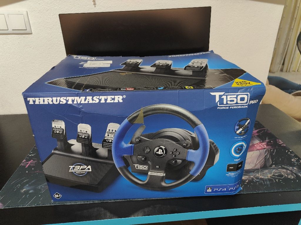 Volante trhustmaster t150 pro force feedback