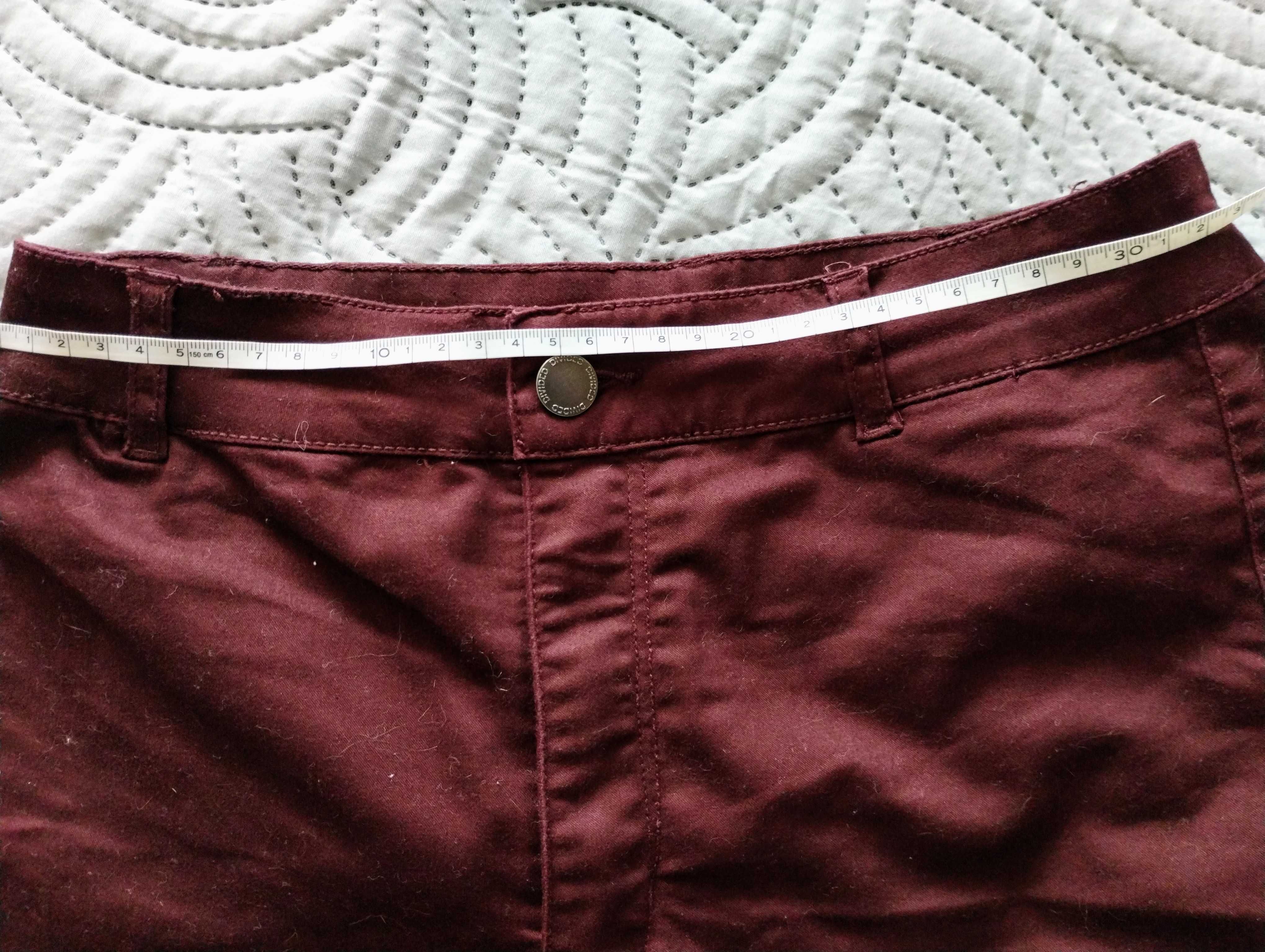 Szorty shorts bordo burgund H&M 38 M wysoki stan