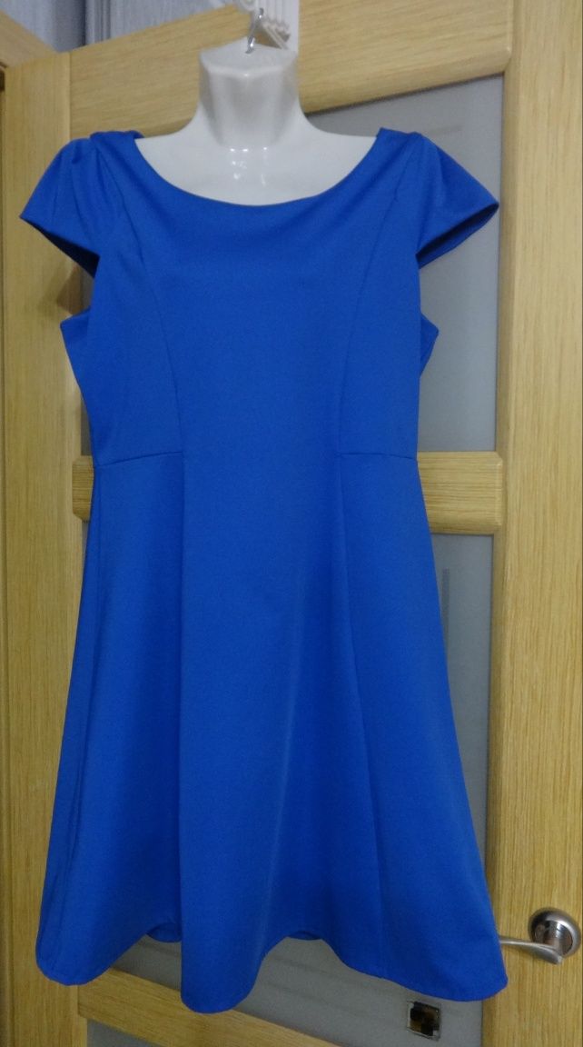 Next красивое нарядное синее женское платье 50 52 XL XXL